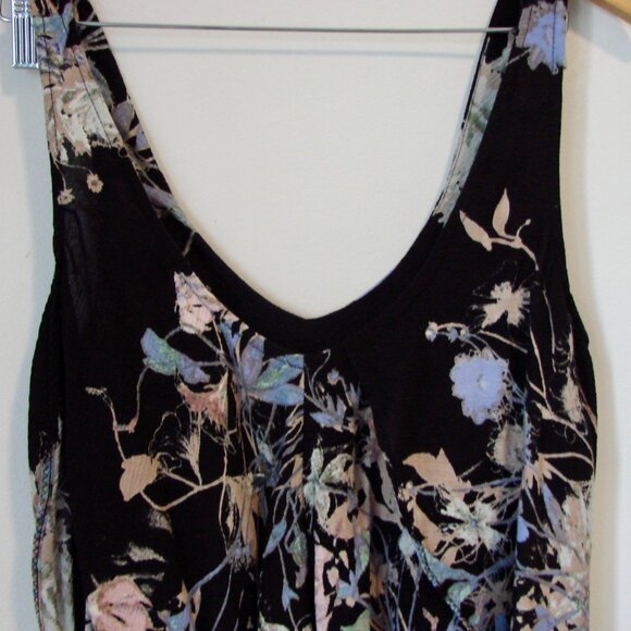 Free People Intimately On The Top Floral Tank Top Boho Black Cami Top Small - Picture 12 of 13